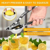 Presse agrume manuel en acier inoxydable pour citron et lime - Argent