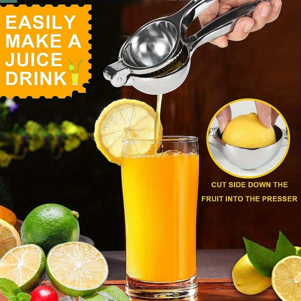 Presse agrume manuel en acier inoxydable pour citron et lime - Argent