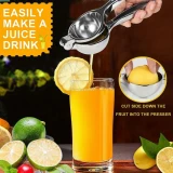 Presse agrume manuel en acier inoxydable pour citron et lime - Argent