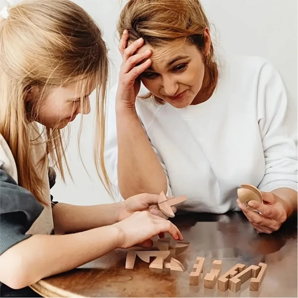 Holzpuzzle Kugel - Magischer Ball Gedächtnisspielzeug, stimulierendes Spielzeug - Braun