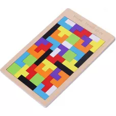 Puzzle en bois Tetris, énigmes, blocs de construction en bois, éducation, découverte, enfant