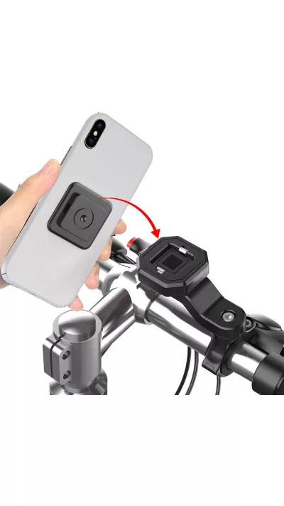 Quick Lock - Support pour smartphone pour vélo et moto avec fonction Quick Release - Noir