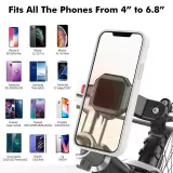 Quick Lock - Support pour smartphone pour vélo et moto avec fonction Quick Release - Noir