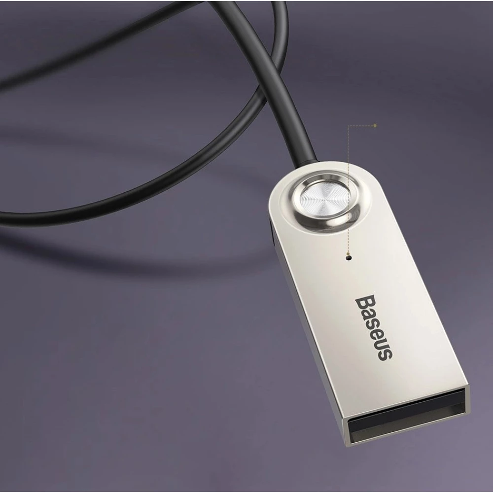 Baseus BA01 Bluetooth 5.0 KFZ Audioempf&auml;nger AUX Kabel Adapter f&uuml;r Audioger&auml;t - Schwarz