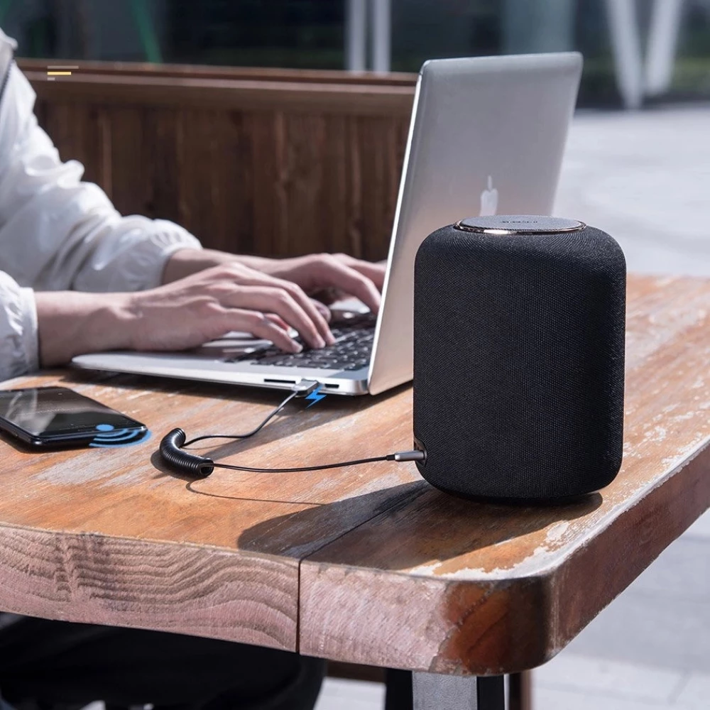 Baseus BA01 Bluetooth 5.0 KFZ Audioempf&auml;nger AUX Kabel Adapter f&uuml;r Audioger&auml;t - Schwarz