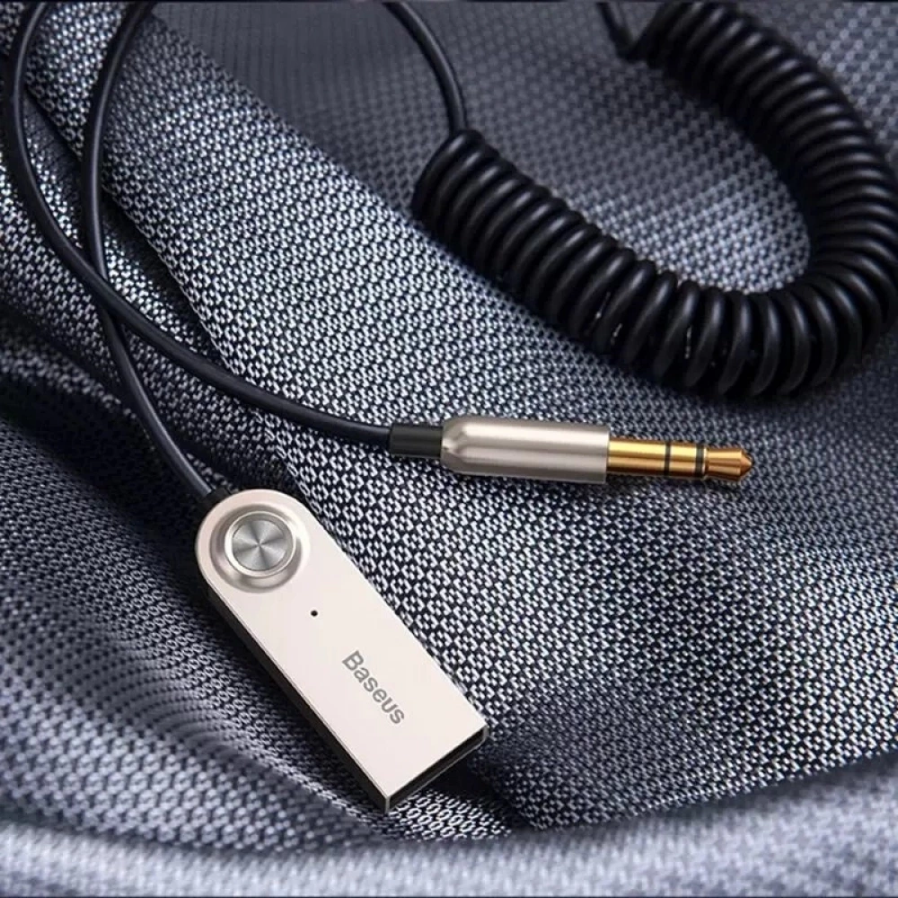 Baseus BA01 Bluetooth 5.0 KFZ Audioempf&auml;nger AUX Kabel Adapter f&uuml;r Audioger&auml;t - Schwarz