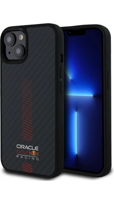 iPhone 13 Case Hülle - Red Bull Racing Carbon Powerbar MagSafe - Schwarz