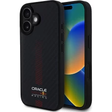 Coque iPhone 16 - Red Bull Racing Carbon Powerbar MagSafe - Noir