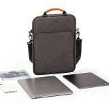 Sac à bandoulière sac à main portable imperméable pour iPad + Laptop + MaxBook 13 pouces - Noir