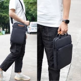 Sac à bandoulière sac à main portable imperméable pour iPad + Laptop + MaxBook 13 pouces - Noir