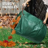 Sac à déchets de jardin (272 L) en polypropylène durable avec poignées et pop-up pour feuilles et débris - Vert