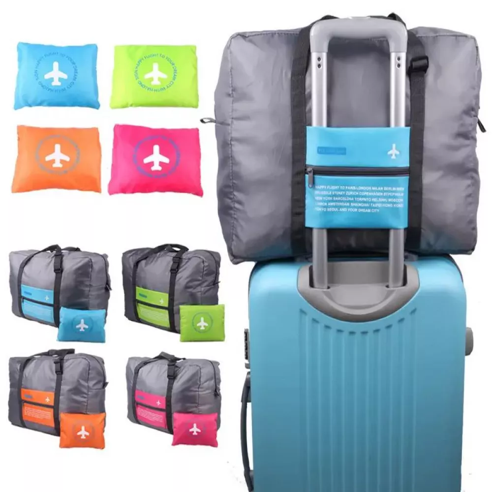 Faltbare und wasserfeste Reisebegleiter-Tasche mit 32L Füllvolumen - Blau