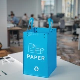 Sacs poubelle pliable 3 en 1 avec 3 couleurs pour tri des d&eacute;ch&ecirc;ts (papier / plastique / verre)