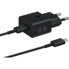 Samsung Chargeur secteur et de voyage 25W adaptateur USB-C + câble de charge 1 mètre USB-C vers USB-C - Noir