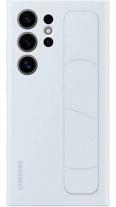 Galaxy S24 Ultra Case H&uuml;lle - Samsung Ergonomische Standh&uuml;lle mit integriertem St&auml;nder - Hellblau
