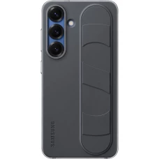 Galaxy S25 Case H&uuml;lle - Samsung Original St&auml;ndergriff-H&uuml;lle mit Halterung - Schwarz