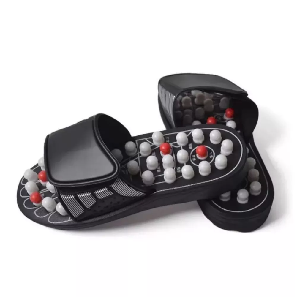 Sandales de podologie confortables avec semelle d'acupuncture noire - 42/43