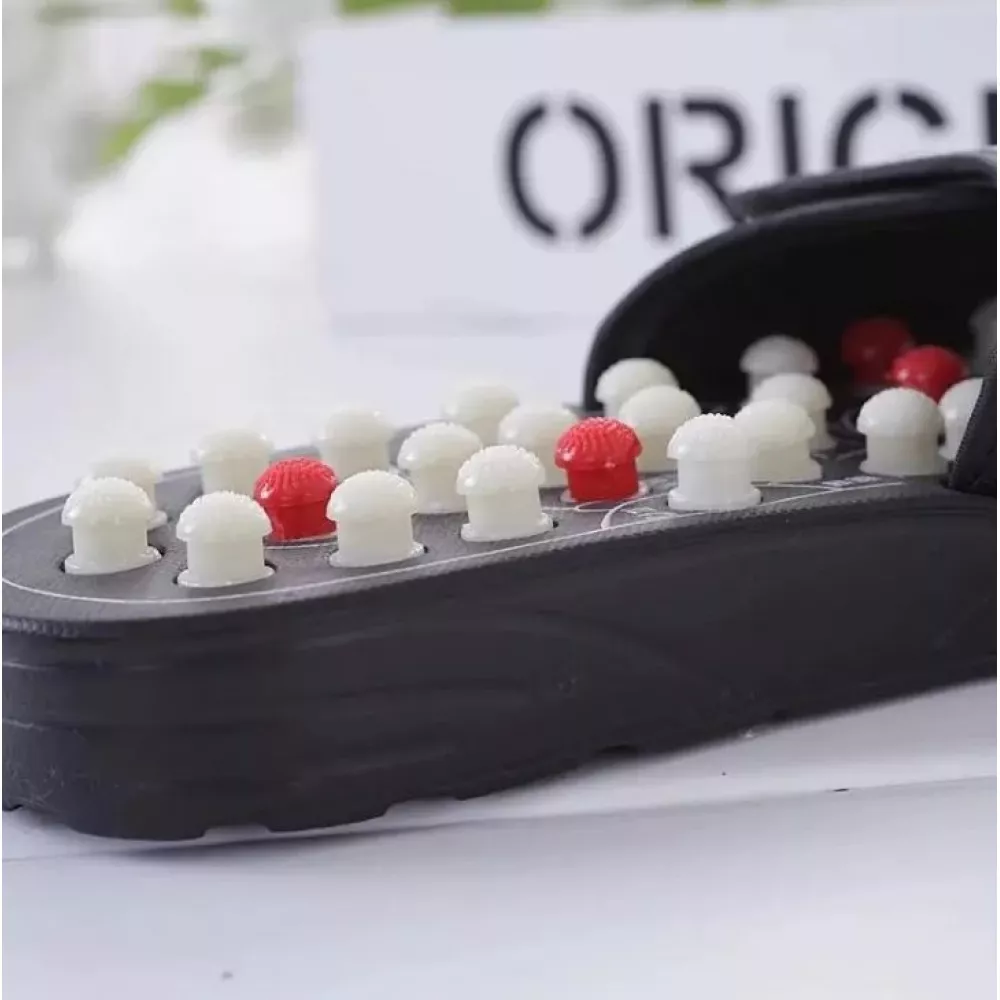 Sandales de podologie confortables avec semelle d'acupuncture noire - 42/43