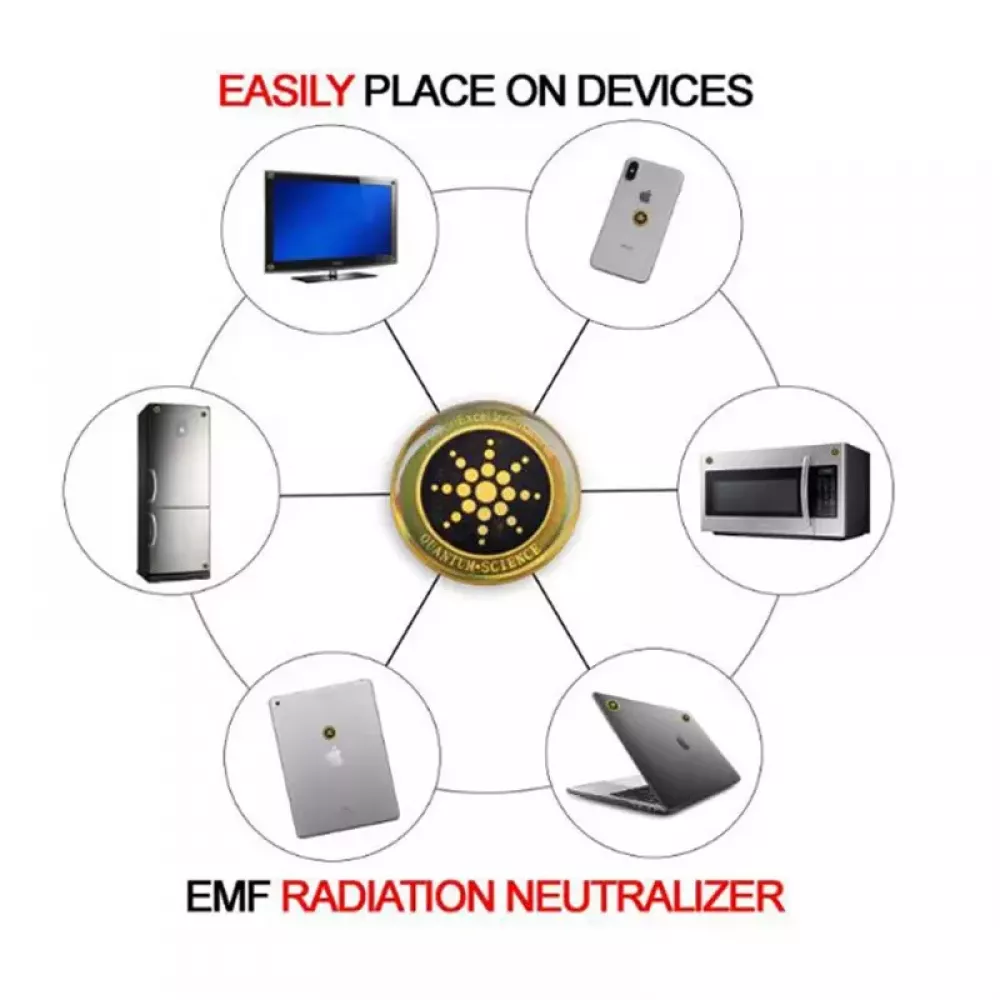 Set de 6 pastilles patch autocollant anti-ondes et antiradiations pour téléphone