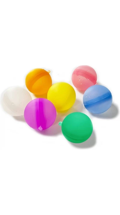 Bombes à eau en silicone (set de 7 pièces) réutilisables avec fermeture magnétique - Multicolor