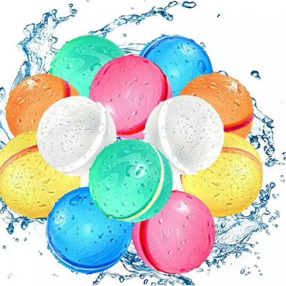 Bombes à eau en silicone (set de 7 pièces) réutilisables avec fermeture magnétique - Multicolor
