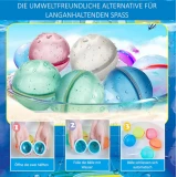 Bombes à eau en silicone (set de 7 pièces) réutilisables avec fermeture magnétique - Multicolor