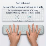 Set repose-poignets en mousse à mémoire de forme ergonomique et souple pour clavier et souris - Noir