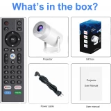 Smart Projecteur HD MG50 Multimédia LED Home Cinema avec Screen Mirroring (Android 12, Wi-Fi 6)