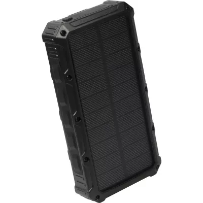 Solar Power Bank outdoor 36000mAh batterie externe avec Qi Wireless Charging - Noir