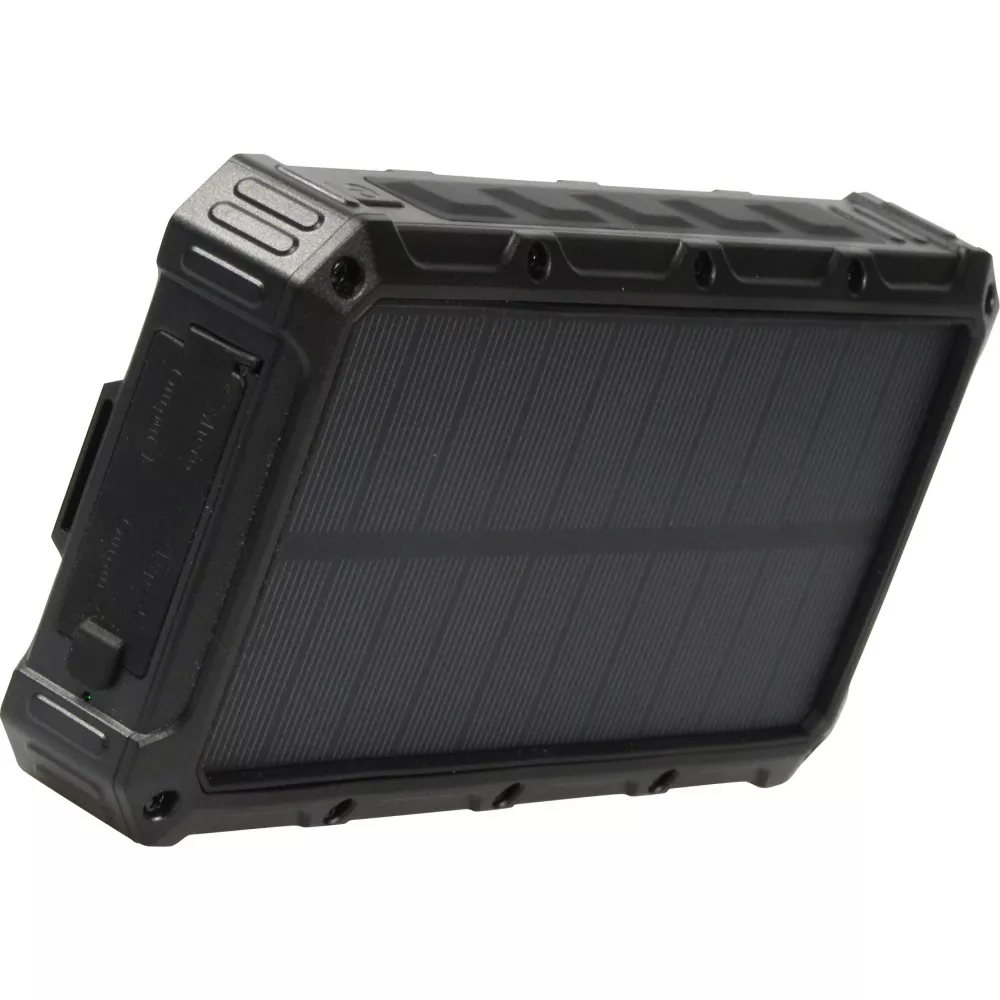 Solar Power Bank Outdoor 36000mAh externe Batterie mit Qi Wireless Charging - Schwarz