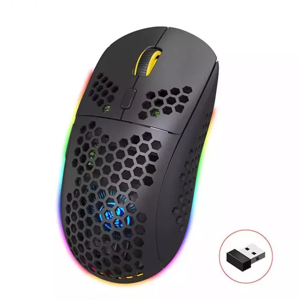 Souris d'ordinateur pour gaming sans fil bluetooth LED Ultra Light contrôle de précision