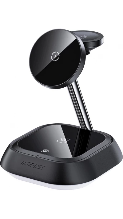 Station de Charge Inductive 3 en 1 Acefast E16 15W pour iPhone / Airpods / Apple Watch - Noir