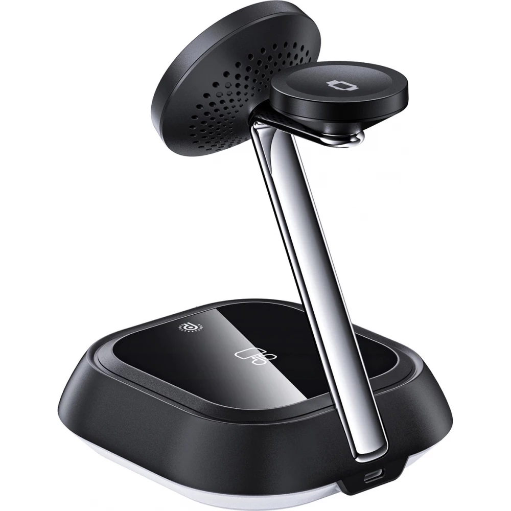 3 in 1 Acefast E16 15W induktive Ladestation Schnellladung für iPhone / AirPods / Apple Watch - Schwarz