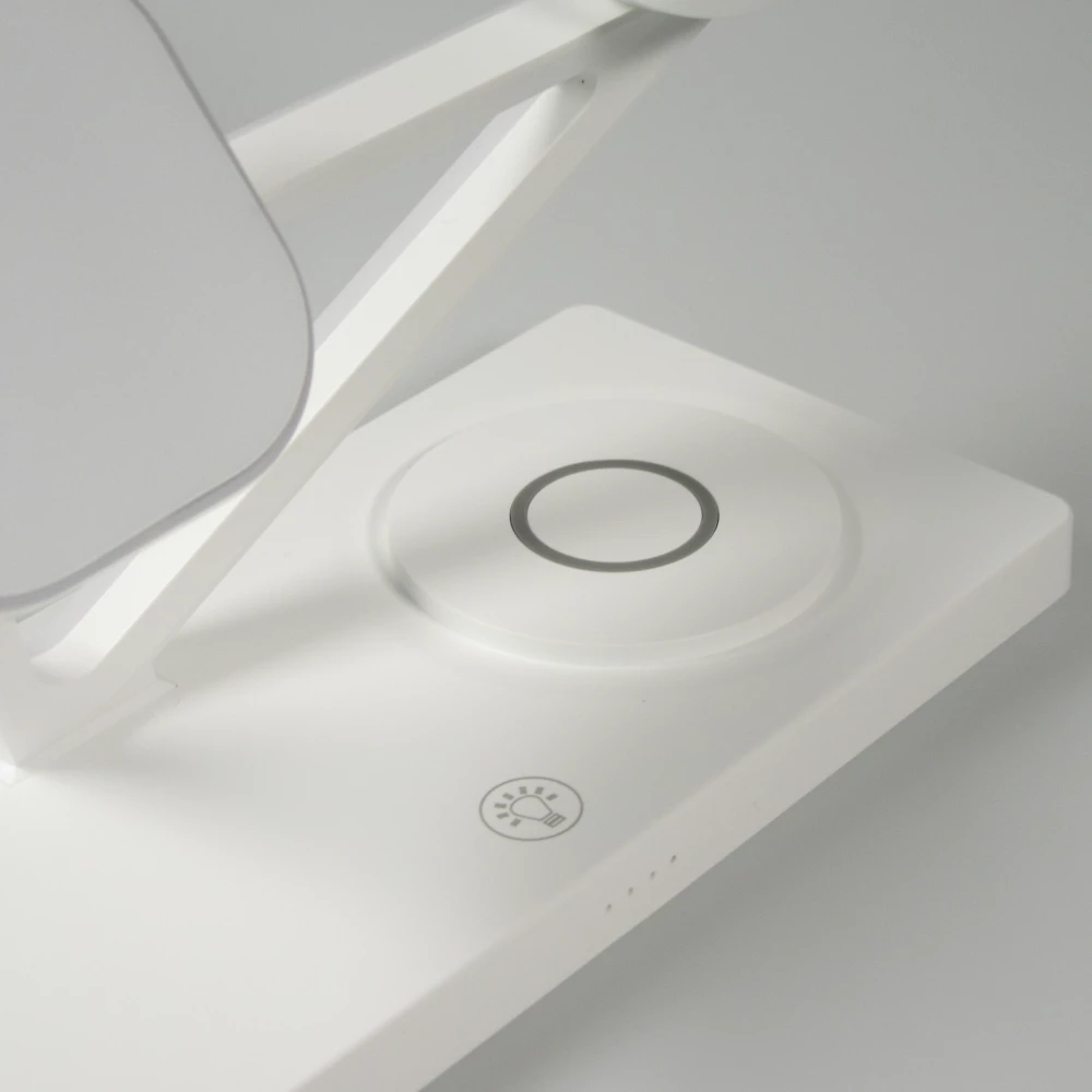 Station de charge magn&eacute;tique 5 en 1 Chargement sans fil 15W avec MagSafe - Contr&ocirc;le tactile - Veilleuse LED - Blanc