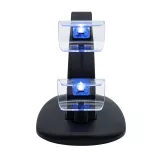 Play longer - Stylische Ladestation für das aufladen von zwei PlayStation 5 Controllern - Schwarz