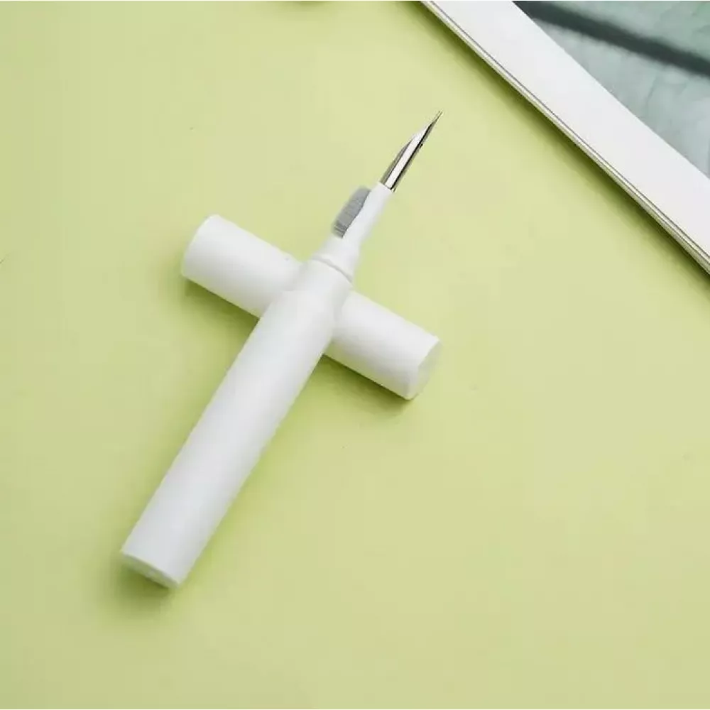 Stylo multi-nettoyage 3 en 1 outil pour les écouteurs et boîtier de charge - Blanc