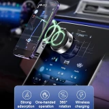 Support Téléphone Magnétique 360° Rotatif Compatible MagSafe pour écrans et surfaces lisses - Noir