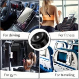 Support Téléphone Magnétique 360° Rotatif Compatible MagSafe pour écrans et surfaces lisses - Noir