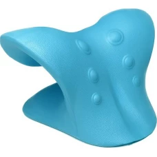 Nacken Support für lokale Entspannung und Massage der Halswirbelsäule aus starrem Kunststoff - Blau