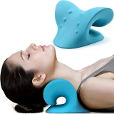 Nacken Support für lokale Entspannung und Massage der Halswirbelsäule aus starrem Kunststoff - Blau