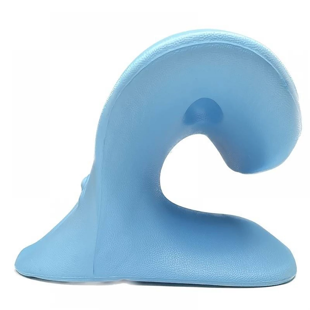 Nacken Support für lokale Entspannung und Massage der Halswirbelsäule aus starrem Kunststoff - Blau
