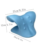 Nacken Support für lokale Entspannung und Massage der Halswirbelsäule aus starrem Kunststoff - Blau