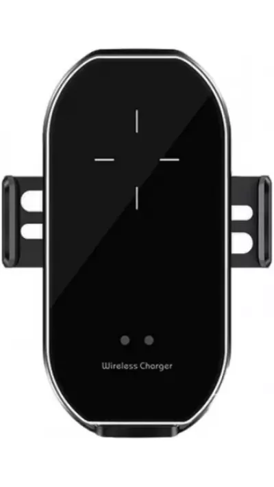 Support de téléphone 10W Qi high-tech pour voiture - Smart Sensor avec chargement sans fil - Argent