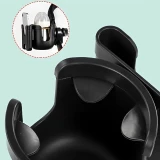 Universeller 2-in-1 Telefonhalter und Becherhalter für Kinderwagen - Schwarz