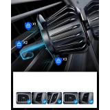 Support de voiture magn&eacute;tique look carbon pour iPhone avec MagSafe Joyroom JR-ZS355 - Noir
