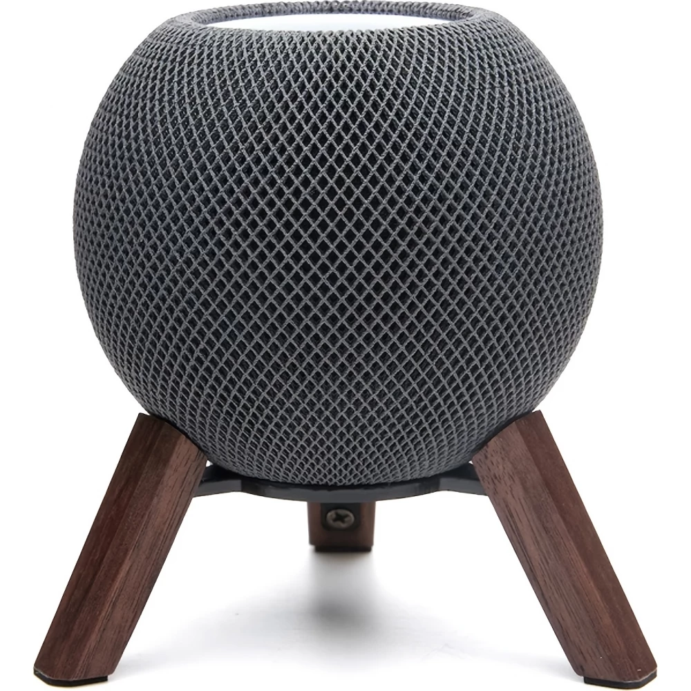 Support en bois massif pour Apple HomePod Mini trépied métal et bois support de bureau polyvalent