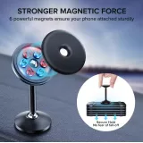 Support magnétique universel pour voiture - salle de bain - bureau avec tige en aluminium