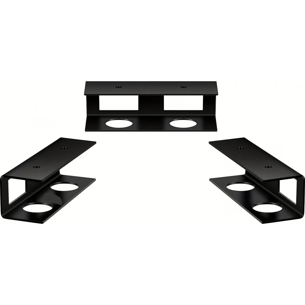 Support ordinateur portable discret &agrave; fixer sous le bureau avec vis (universel, taille adaptable) - Noir