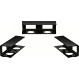 Support ordinateur portable discret &agrave; fixer sous le bureau avec vis (universel, taille adaptable) - Noir