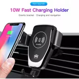 Support sans fil pour smartphone Car Mount 10W Qi Universel High Speed Charging - Noir